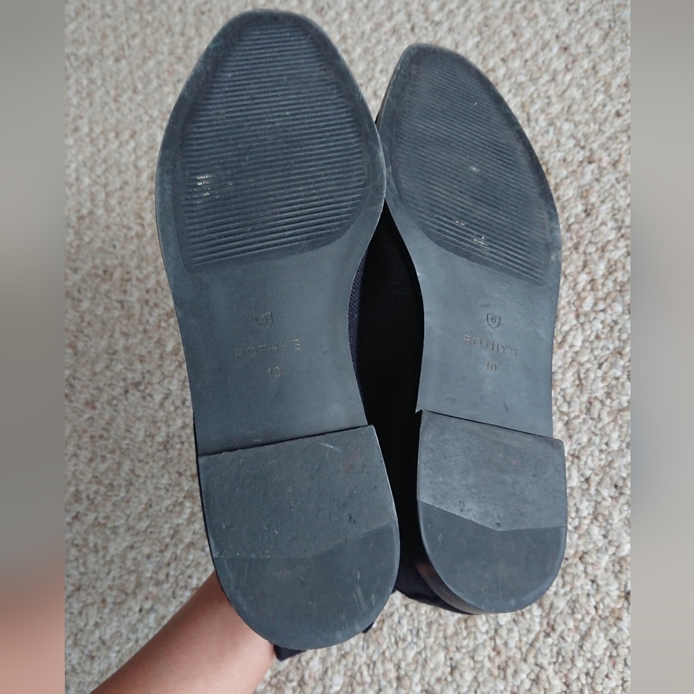Rothy's black merino wool sustainable Washable Chelsea Ankle Boots Sz 9.5 - Picture 15 of 15